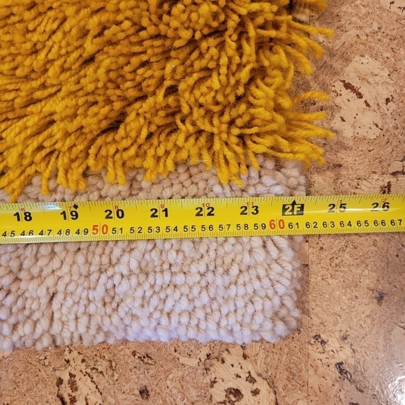 Mid Century Shag Rug Wall Hanging Hook Loop Woven Autumn Birds Moon/Sun 36x24 - Picture 10 of 13